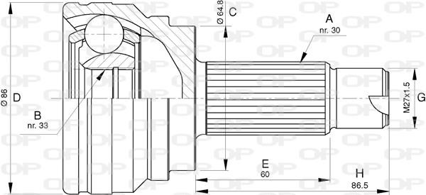 Open parts CVJ5784.10 Joint Kit, drive shaft CVJ578410: Buy near me in Poland at 2407.PL - Good price!