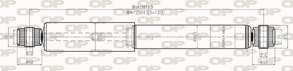 Open parts SAB8552.32 Rear oil and gas suspension shock absorber SAB855232: Buy near me in Poland at 2407.PL - Good price!