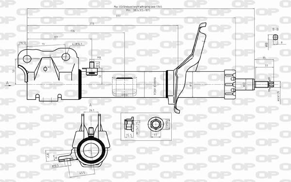 Open parts SAB8322.31 Амортизатор подвески передний правый газомасляный SAB832231: Отличная цена - Купить в Польше на 2407.PL!