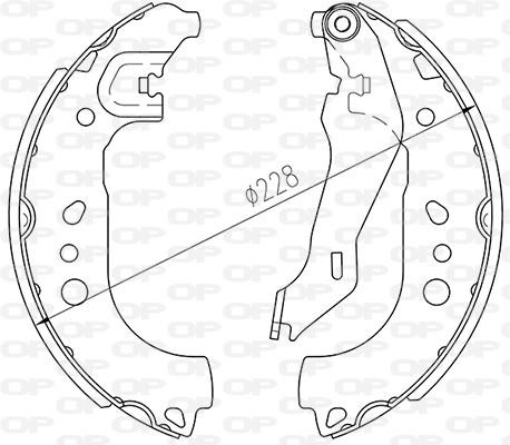 Open parts BSA2265.00 Brake shoe set BSA226500: Buy near me in Poland at 2407.PL - Good price!