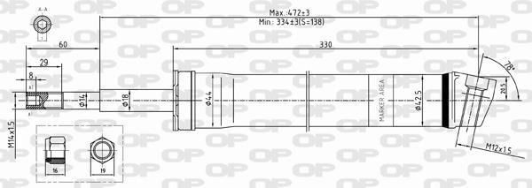 Open parts SAB8354.31 Амортизатор підвіски передній газомасляний SAB835431: Приваблива ціна - Купити у Польщі на 2407.PL!