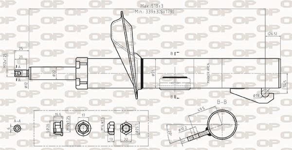 Open parts SAB8402.31 Амортизатор подвески передний левый газомасляный SAB840231: Отличная цена - Купить в Польше на 2407.PL!
