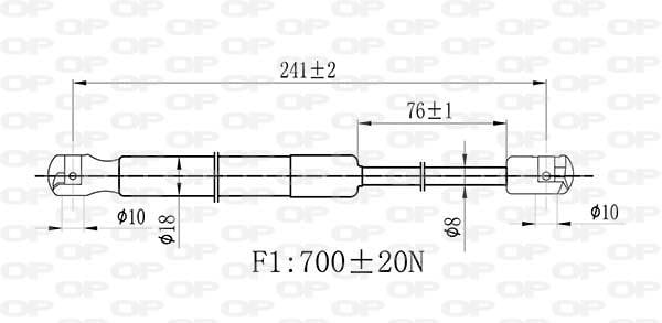 Open parts GSR6525.00 Пружина газова капоту GSR652500: Купити у Польщі - Добра ціна на 2407.PL!