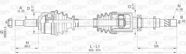 Open parts DRS6477.00 Drive shaft DRS647700: Buy near me in Poland at 2407.PL - Good price!
