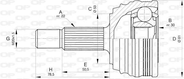 Open parts CVJ5838.10 Joint kit, drive shaft CVJ583810: Buy near me in Poland at 2407.PL - Good price!