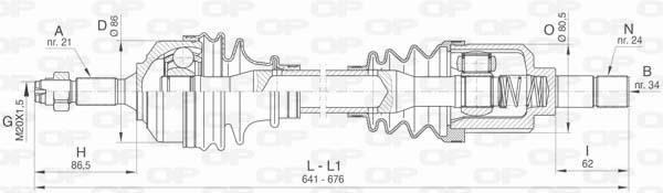 Open parts DRS6455.00 Drive shaft DRS645500: Buy near me in Poland at 2407.PL - Good price!