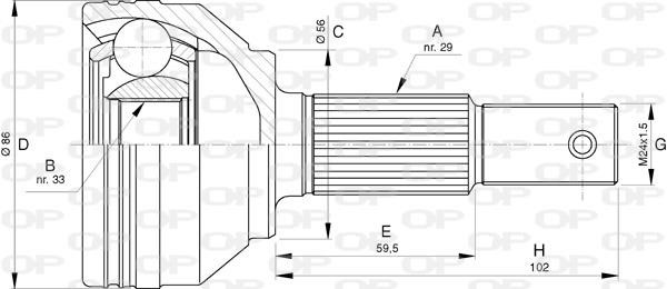 Open parts CVJ5755.10 Joint Kit, drive shaft CVJ575510: Buy near me in Poland at 2407.PL - Good price!
