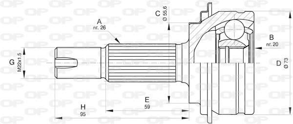 Open parts CVJ5818.10 Joint kit, drive shaft CVJ581810: Buy near me in Poland at 2407.PL - Good price!