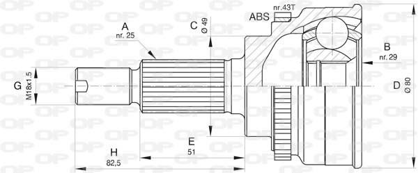 Open parts CVJ5797.10 Joint kit, drive shaft CVJ579710: Buy near me in Poland at 2407.PL - Good price!