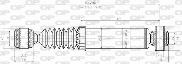 Open parts SAB8420.12 Амортизатор подвески задний масляный SAB842012: Отличная цена - Купить в Польше на 2407.PL!