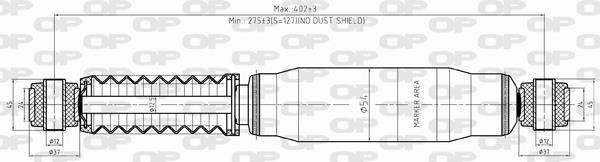 Open parts SAB8330.32 Rear oil and gas suspension shock absorber SAB833032: Buy near me in Poland at 2407.PL - Good price!