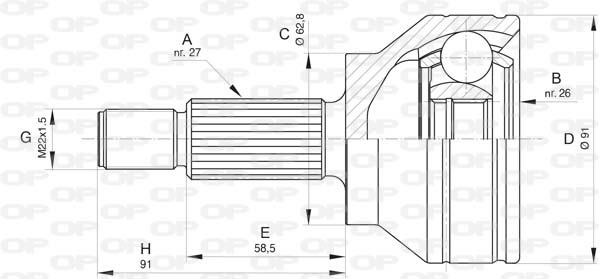 Open parts CVJ5804.10 Joint kit, drive shaft CVJ580410: Buy near me in Poland at 2407.PL - Good price!