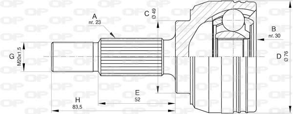 Open parts CVJ5798.10 Joint kit, drive shaft CVJ579810: Buy near me in Poland at 2407.PL - Good price!