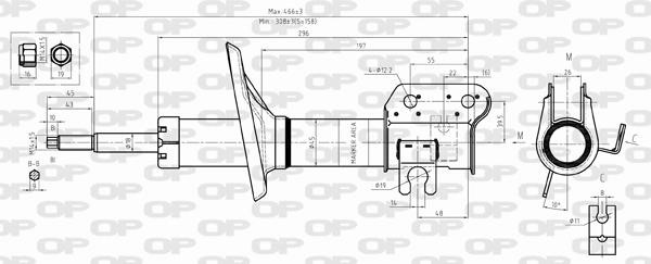 Open parts SAB8297.31 Амортизатор подвески передний левый газомасляный SAB829731: Отличная цена - Купить в Польше на 2407.PL!