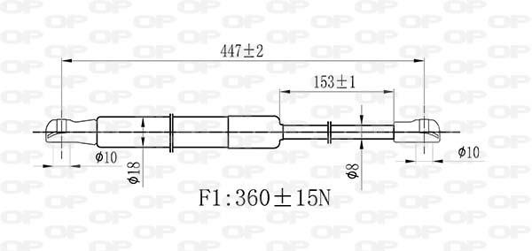 Open parts GSR6529.00 Gas hood spring GSR652900: Buy near me in Poland at 2407.PL - Good price!