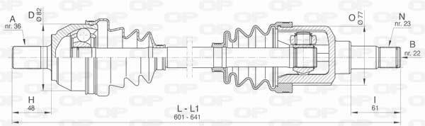 Open parts DRS6449.00 Drive shaft DRS644900: Buy near me in Poland at 2407.PL - Good price!