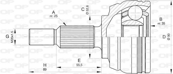 Open parts CVJ5801.10 Joint kit, drive shaft CVJ580110: Buy near me in Poland at 2407.PL - Good price!