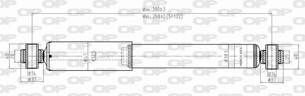 Open parts SAB8318.32 Амортизатор підвіскі задній газомасляний SAB831832: Приваблива ціна - Купити у Польщі на 2407.PL!