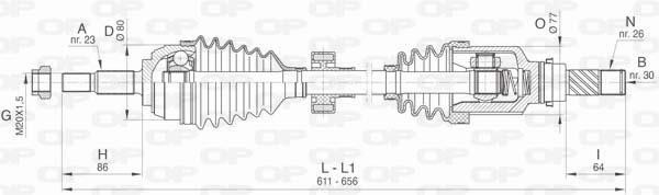 Open parts DRS6475.00 Drive shaft DRS647500: Buy near me in Poland at 2407.PL - Good price!