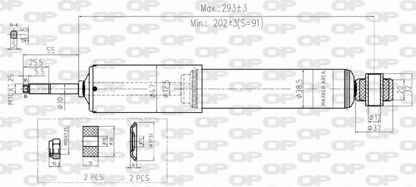 Open parts SAB8356.11 Front oil shock absorber SAB835611: Buy near me in Poland at 2407.PL - Good price!
