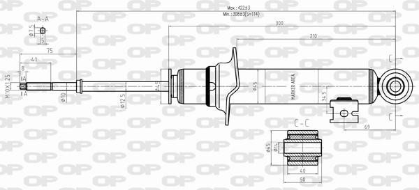 Open parts SAB8333.31 Амортизатор подвески передний газомасляный SAB833331: Отличная цена - Купить в Польше на 2407.PL!