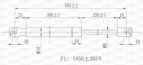 Open parts GSR6205.00 Gas hood spring GSR620500: Buy near me in Poland at 2407.PL - Good price!