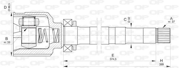 Open parts CVJ5836.20 Joint kit, drive shaft CVJ583620: Buy near me in Poland at 2407.PL - Good price!