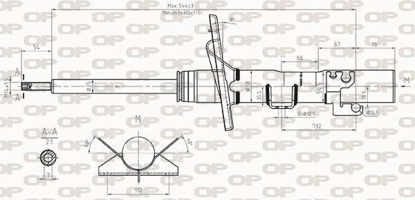 Open parts SAB8516.31 Front oil and gas suspension shock absorber SAB851631: Buy near me in Poland at 2407.PL - Good price!