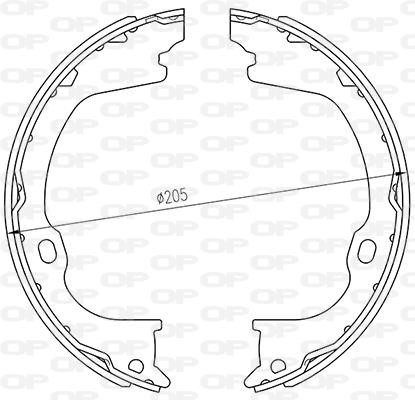 Open parts BSA2263.00 Brake shoe set BSA226300: Buy near me at 2407.PL in Poland at an Affordable price!