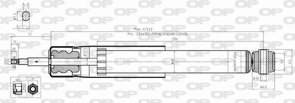 Open parts SAB8361.32 Rear oil and gas suspension shock absorber SAB836132: Buy near me in Poland at 2407.PL - Good price!