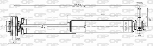 Open parts SAB8530.32 Rear oil and gas suspension shock absorber SAB853032: Buy near me in Poland at 2407.PL - Good price!