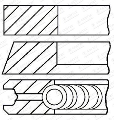 Goetze 08-990107-00 Piston ring set, 0,50mm 0899010700: Buy near me in Poland at 2407.PL - Good price!