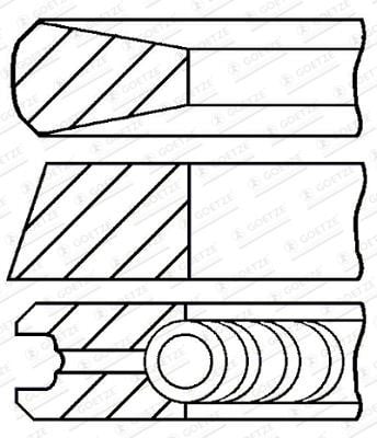 Goetze 08-421600-10 RING SET, PISTON, 1cyl, std 0842160010: Buy near me in Poland at 2407.PL - Good price!