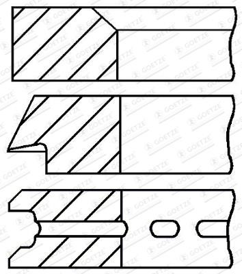 Goetze 08-527200-00 RING SET, PISTON, 1cyl, std 0852720000: Buy near me in Poland at 2407.PL - Good price!