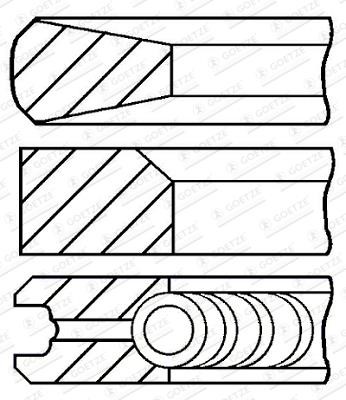 Goetze 08-176414-10 Pierścienie tłokowe na 1 cylinder, komplet, 1,50 mm 0817641410: Dobra cena w Polsce na 2407.PL - Kup Teraz!