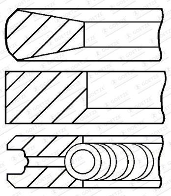 Goetze 08-439000-00 RING SET, PISTON, 1cyl, std 0843900000: Buy near me in Poland at 2407.PL - Good price!