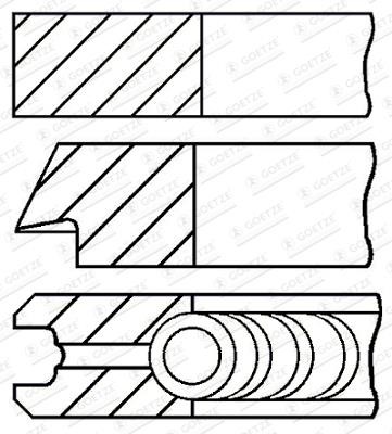 Goetze 08-524007-00 Piston ring set, 0,50mm 0852400700: Buy near me in Poland at 2407.PL - Good price!