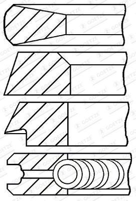 Goetze 08-172511-00 Piston rings for 1 cylinder, set, 1.00mm 0817251100: Buy near me in Poland at 2407.PL - Good price!