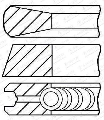 Goetze 08-431900-00 RING SET, PISTON, 1cyl, std 0843190000: Buy near me in Poland at 2407.PL - Good price!