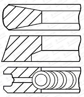 Goetze 08-444908-00 Piston ring 0844490800: Buy near me in Poland at 2407.PL - Good price!