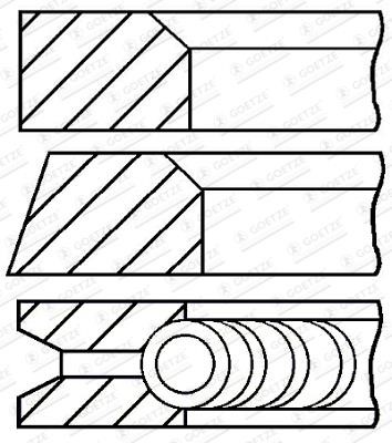 Goetze 08-110200-00 RING SET, PISTON, 1cyl, std 0811020000: Buy near me in Poland at 2407.PL - Good price!