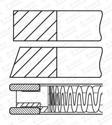 Goetze 08-437700-00 Piston ring 0843770000: Buy near me in Poland at 2407.PL - Good price!