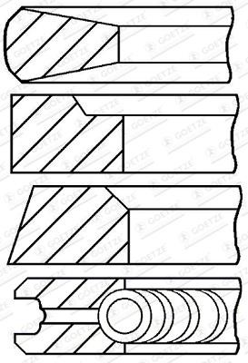 Goetze 08-132000-10 Кільця поршневі на 1 циліндр, комплект, стандарт 0813200010: Приваблива ціна - Купити у Польщі на 2407.PL!