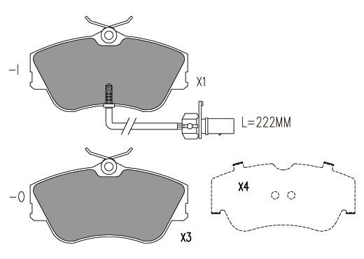 Klaxcar France 24892Z Front disc brake pads, set 24892Z: Buy near me at 2407.PL in Poland at an Affordable price!