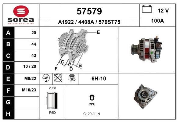 EAI 57579 Alternator 57579: Dobra cena w Polsce na 2407.PL - Kup Teraz!