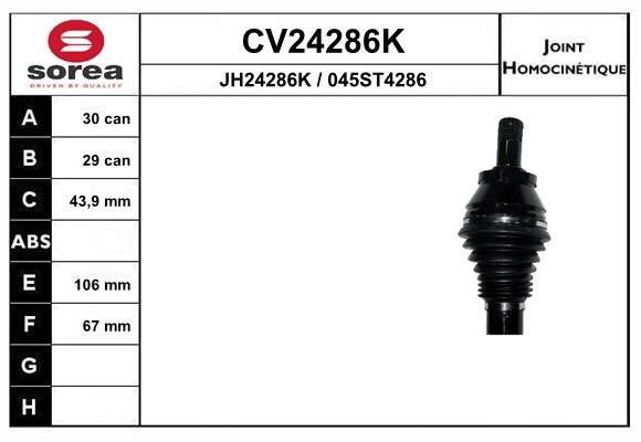 EAI CV24286K Gelenksatz, Antriebswelle CV24286K: Kaufen Sie zu einem guten Preis in Polen bei 2407.PL!