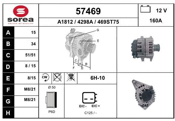 EAI 57469 Alternator 57469: Buy near me in Poland at 2407.PL - Good price!
