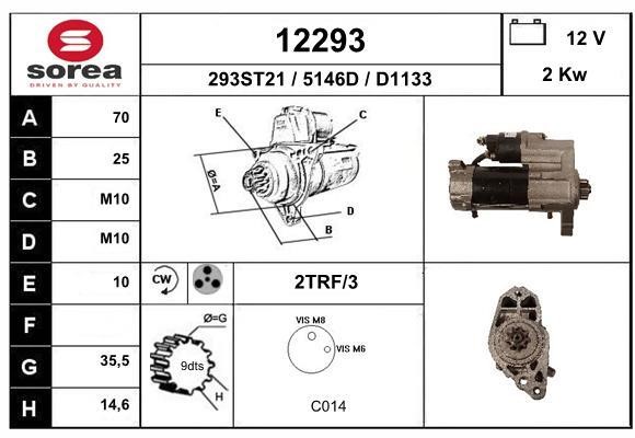 EAI 12293 Starter 12293: Buy near me in Poland at 2407.PL - Good price!