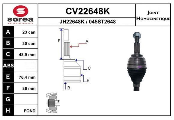 EAI CV22648K Wellengelenk CV22648K: Kaufen Sie zu einem guten Preis in Polen bei 2407.PL!