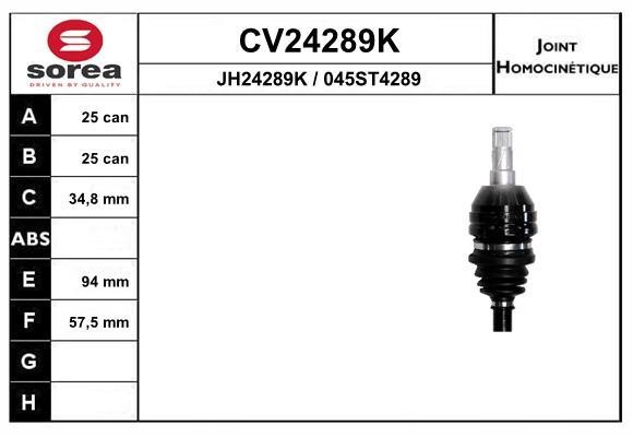 EAI CV24289K Joint Kit, drive shaft CV24289K: Buy near me in Poland at 2407.PL - Good price!